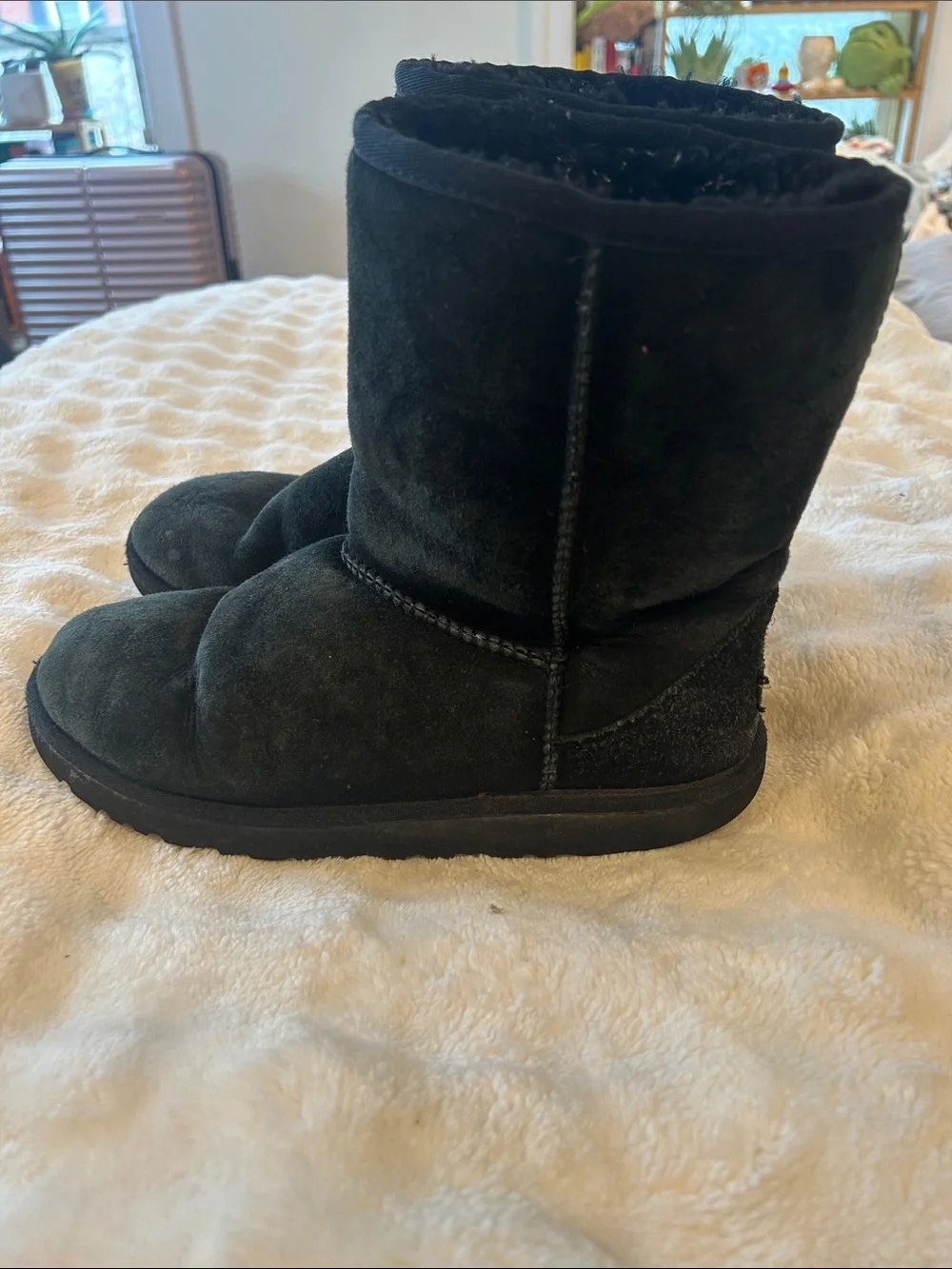 UGG Black Shearling Lined Boot